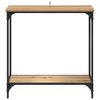vidaXL Table console avec &eacute;tag&egrave;re ch&ecirc;ne artisanal 75 x 30.5 x 75 cm