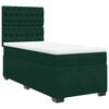 vidaXL Sommier &agrave; lattes de lit avec matelas Vert fonc&eacute; 90x200 cm