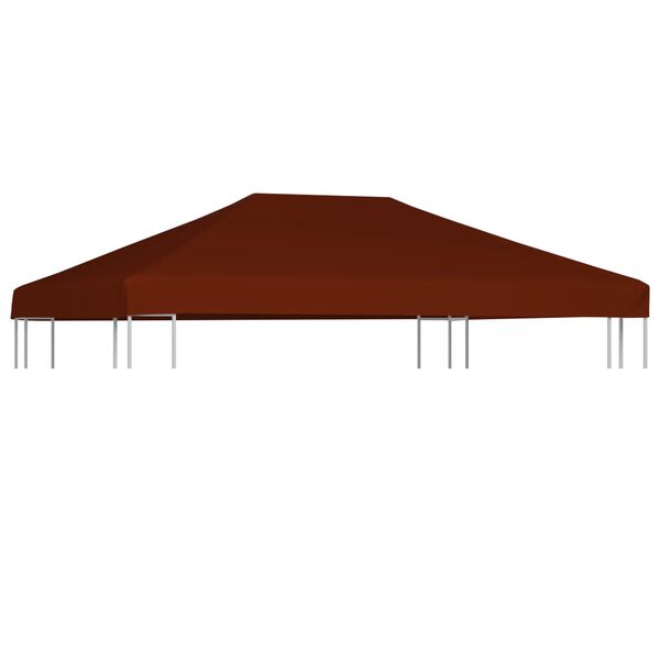 vidaXL Toile supérieure de gazebo 310 g/m² 3x4 m Terre cuite