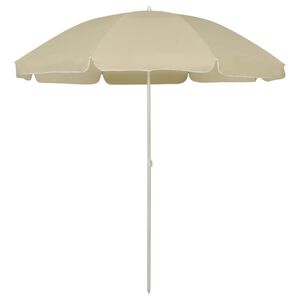 vidaXL Parasol de plage jaune sable 240 cm