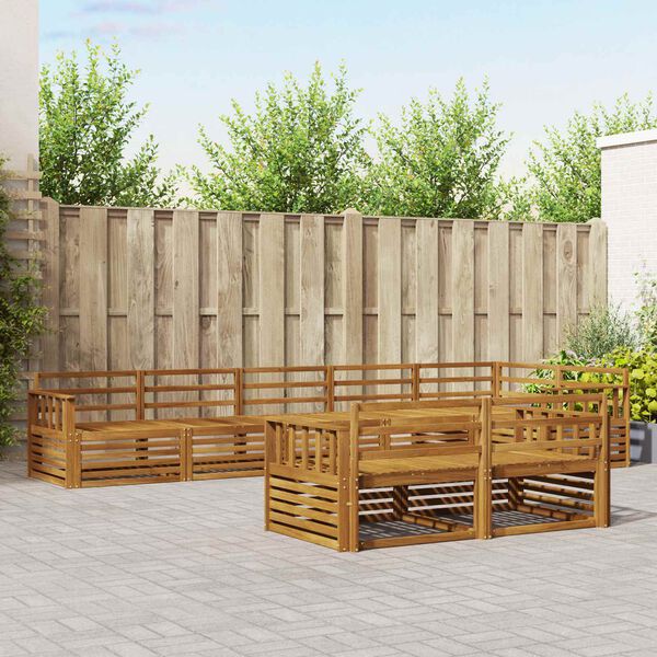 vidaXL Ensemble de canap&eacute;s d'ext&eacute;rieur 8 pcs Naturel