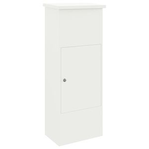 vidaXL Bo&icirc;te de d&eacute;p&ocirc;t de colis Blanc 44.5 x 29 x 110.5 cm Acier