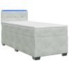 vidaXL Lit de box spring avec matelas et LED Gris clair 90 x 200 cm