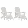 vidaXL Chaise de jardin 2 pcs Blanc 83 x 74 x 92 cm Poly&eacute;thyl&egrave;ne