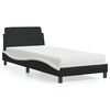 vidaXL Lit avec matelas Dover noir et blanc 80x200 cm similicuir