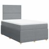 vidaXL Sommier &agrave; lattes de lit avec matelas Gris clair 120x200cm Tissu