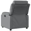vidaXL Fauteuil inclinable &eacute;lectrique Gris Similicuir