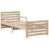 vidaXL Cadre de lit avec matelas Marron 80 x 200 cm Bois de pin massif