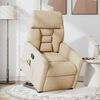 vidaXL Fauteuil inclinable de massage crème tissu microfibre