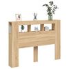 vidaXL Tête de lit à LED chêne sonoma 140x18,5x103,5cm bois ingénierie