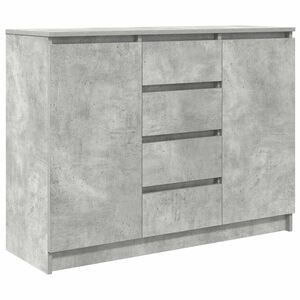 vidaXL Buffet avec tiroirs gris b&eacute;ton 100,5x35x76 cm bois d'ing&eacute;nierie