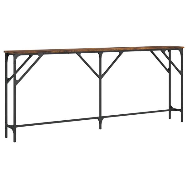 vidaXL Table console chêne fumé 180x23x75 cm bois d'ingénierie