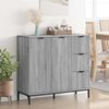 vidaXL Buffet Gris Sonoma 89,5 x 33 x 82 cm Bois d'ing&eacute;nierie