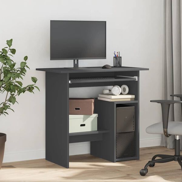 vidaXL Bureau Gris 80 x 45 x 74 cm Aggloméré