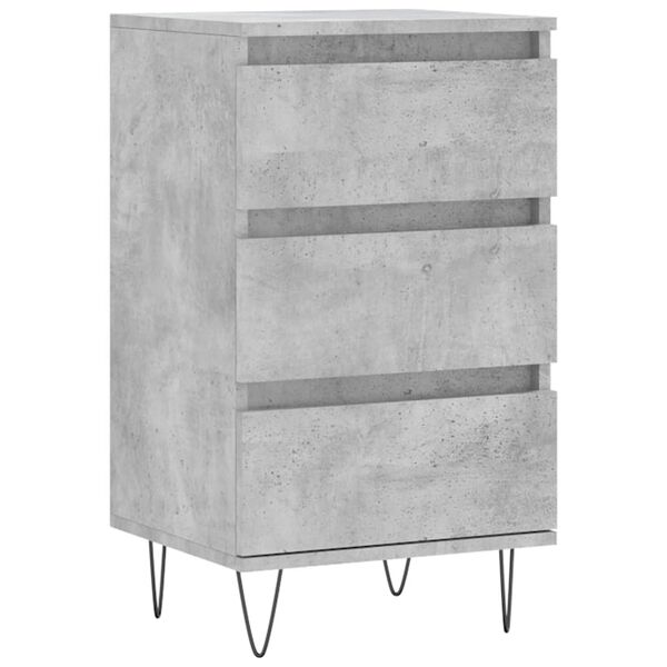 vidaXL Buffet gris b&eacute;ton 40x35x70 cm bois d'ing&eacute;nierie