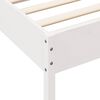 vidaXL Lit biblioth&egrave;que sans matelas blanc 135x190 cm bois pin massif