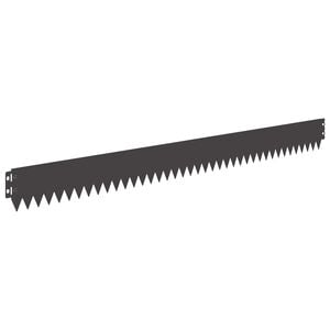 vidaXL Bordure de Pelouse 10 pcs 103 x 10 cm Acier Noir