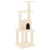 vidaXL Arbre &agrave; chat avec griffoirs en sisal Cr&egrave;me 105 cm