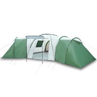 vidaXL Tente de camping 12 personnes vert imperméable