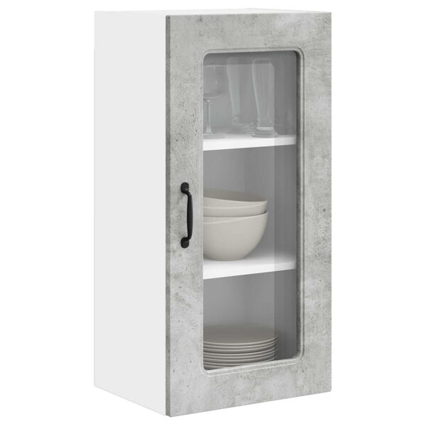 vidaXL Armoire de cuisine Kalmar Gris b&eacute;ton 40 x 31 x 80 cm