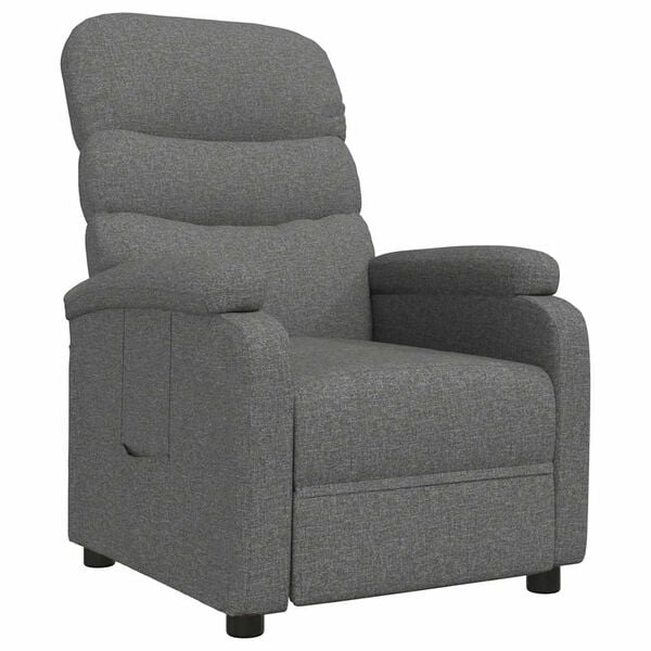 vidaXL Fauteuil inclinable Gris foncé Tissu