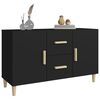 vidaXL Buffet noir 100x36x60 cm bois d'ingénierie