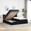 VidaXL Cadre de lit ottoman avec matelas noir 180x200cm velours