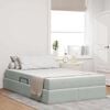 vidaXL Lit avec rangement et matelas Gris clair 120 x 190 cm Velours