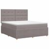 vidaXL Lit boxspring avec matelas Taupe 180 x 200 cm Tissu