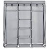 vidaXL Armoire avec compartiments et barres Gris 150x45x175 cm Tissu