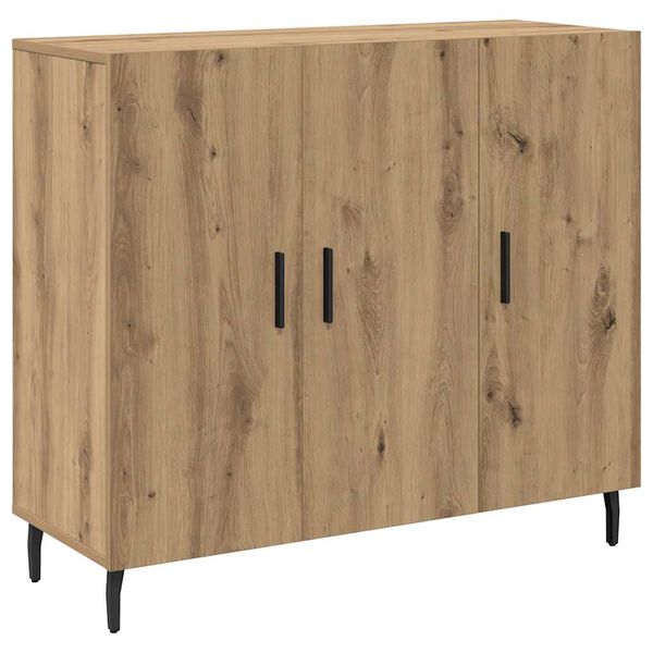 vidaXL Buffet Ch&ecirc;ne artisanal 90 x 34 x 80 cm Bois d'ing&eacute;nierie