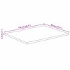 vidaXL Dessus de table 110x80x2,5 cm bord vivant bois massif manguier