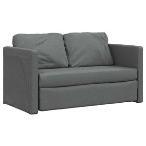 vidaXL Canap&eacute;-lit 2 en 1 gris fonc&eacute; 112x174x55 cm tissu