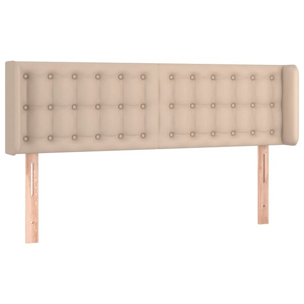 vidaXL T&ecirc;te de lit avec oreilles Cappuccino 147x16x78/88 cm Similicuir