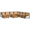 vidaXL Salon de jardin avec coussins 9 pcs bois massif d'acacia