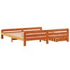 vidaXL Cadre de lit sans matelas cire marron 180x200cm bois pin massif