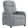 vidaXL Fauteuil de massage inclinable &eacute;lectrique gris clair tissu