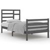 vidaXL Cadre de lit sans matelas gris bois massif 90x200 cm