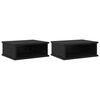 vidaXL Table de chevet 2 pc Ch&ecirc;ne noir 40 x 31 x 15 cm