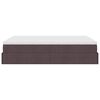 VidaXL Cadre de lit ottoman avec matelas marron fonc&eacute; 140x190 cm tissu