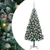 vidaXL Sapin de No&euml;l artificiel Vert 210 cm PVC, Acier et Plastique