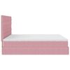 vidaXL Cadre de lit ottoman avec matelas rose 180x200 cm velours