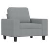 vidaXL Fauteuil avec repose-pied Gris clair 60 cm Tissu