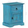 vidaXL Table de chevet Bois de manguier massif 40x30x50 cm Bleu