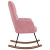 vidaXL Chaise &agrave; bascule Rose Velours