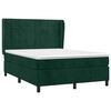 vidaXL Sommier &agrave; lattes de lit et matelas Vert fonc&eacute; 140x190cm Velours