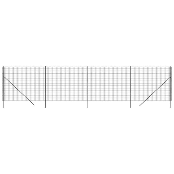 vidaXL Cl&ocirc;ture en treillis m&eacute;tallique anthracite 1,6x10 m