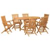 vidaXL Ensemble de salle &agrave; manger pour jardin 7 pc Marron
