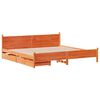 vidaXL Cadre de lit sans matelas cire marron 200x200cm bois pin massif