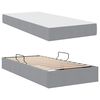 vidaXL Lit avec rangement et matelas Gris clair 90 x 190 cm Polyester